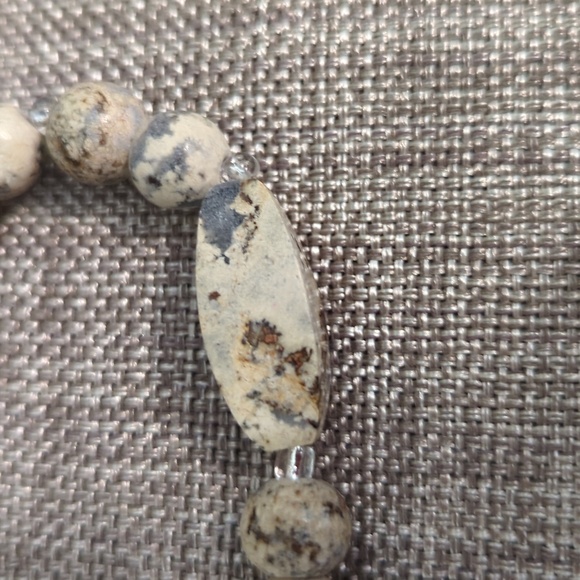 Natural Gemstone Dendritic Picture Jasper Necklace - Picture 5 of 5